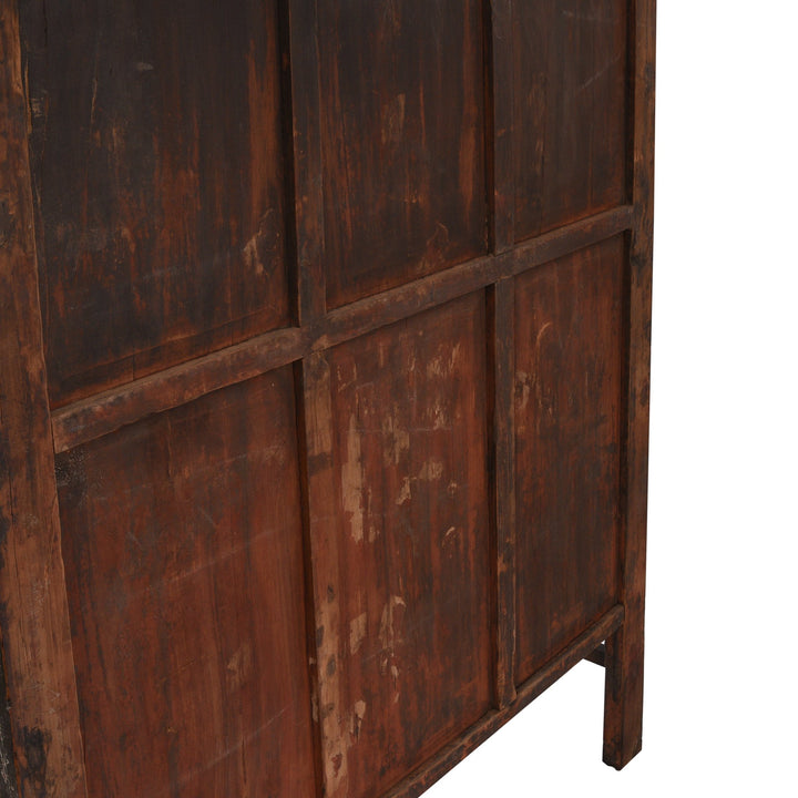Chinese Black Lacquer Wedding Cabinet with original phoenix painting on-  19thC | Indigo Antiques