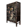 Chinese Black Lacquer Wedding Cabinet - 19thC