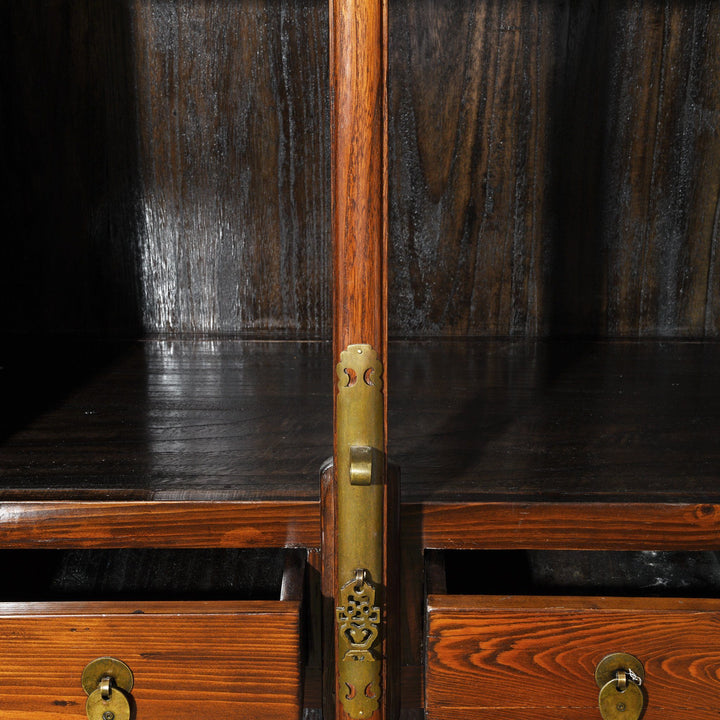 Chinese Elm Tapered Cabinet - Late 20thC | Indigo Antiques