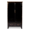 Chinese Export Gilt Black Lacquer Cabinet - Early 19thC