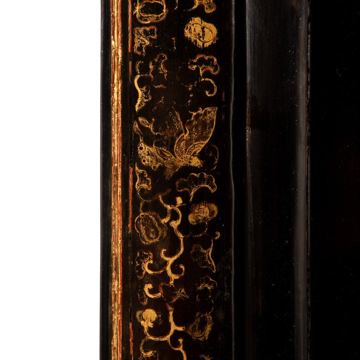 Chinese Export Gilt Black Lacquer Cabinet - Early 19thC | Indigo Antiques