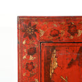 Chinese Red Lacquer Wedding Cabinet from Shanxi- 19thC