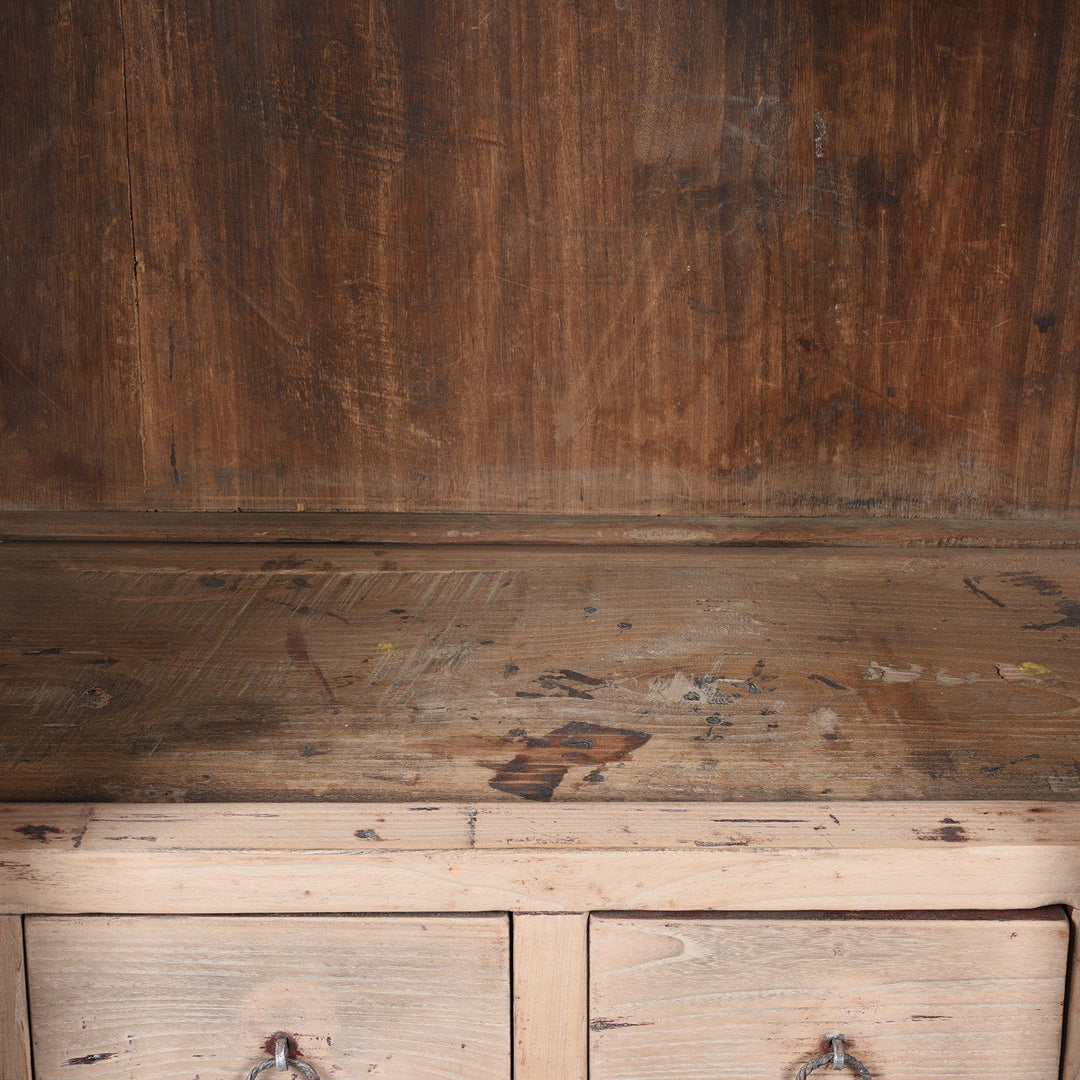 Antique Natural Elm Chinese Provincial Cabinet From Gansu - 19thC | Indigo Antiques