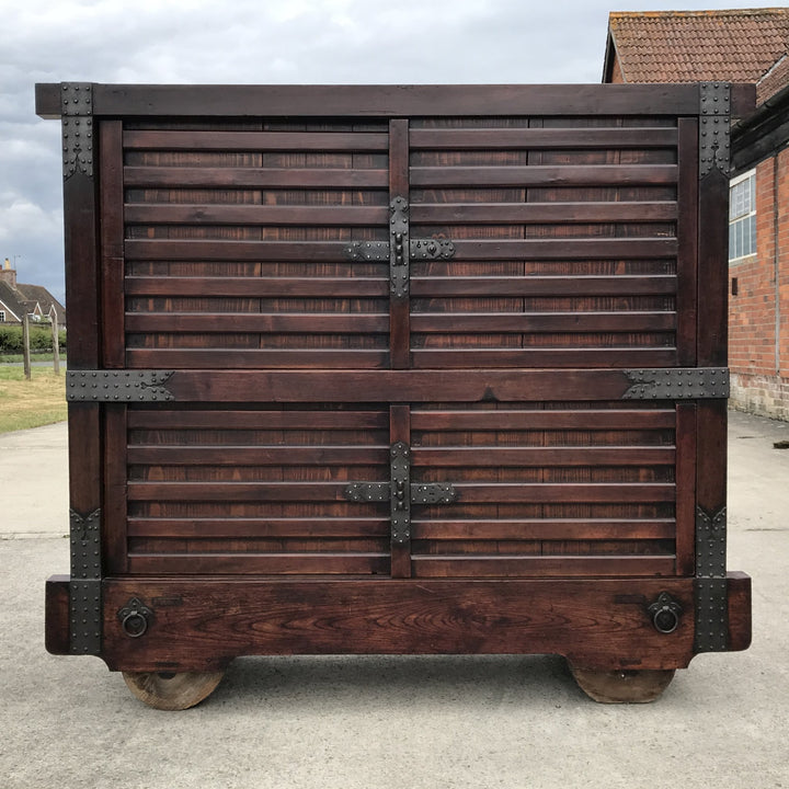 Japanese Kuruma-Dansu Wheeled Chest - Meiji Period | Indigo Oriental Antiques