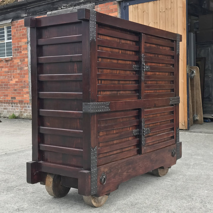 Japanese Kuruma-Dansu Wheeled Chest - Meiji Period | Indigo Oriental Antiques