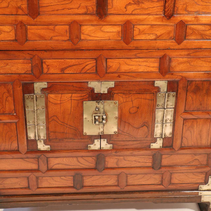 Korean Cabinet - late 19thC - Zelkova Wood Front | Indigo Oriental Antiques