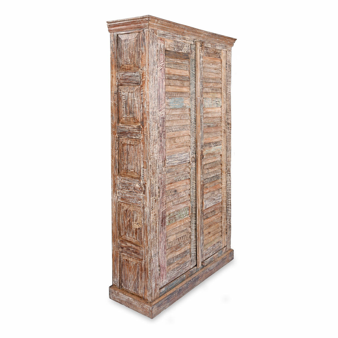 Louvre Door Cabinet Made From Reclaimed Wood