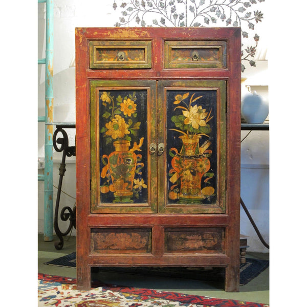 Painted Cabinet From Mongolia 19thC