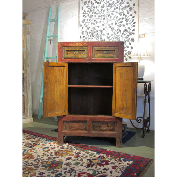 Painted Cabinet From Mongolia 19thC