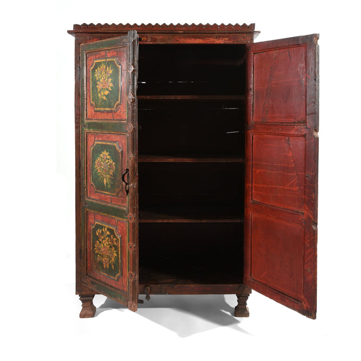 Open Detail Painted Cabinet With Original Painting From Bikaner - 19thC | Indigo Antiques
