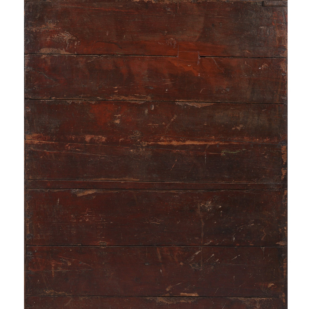 Back Detail Painted Cabinet With Original Painting From Bikaner - 19thC | Indigo Antiques