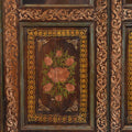 Painted Indian Glazed Book Cabinet From Maharashtra - 19thC