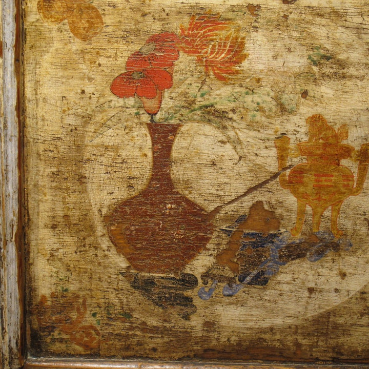 Painted Tibetan Cabinet from 19th century Qinghai | Indigo Oriental Antiques