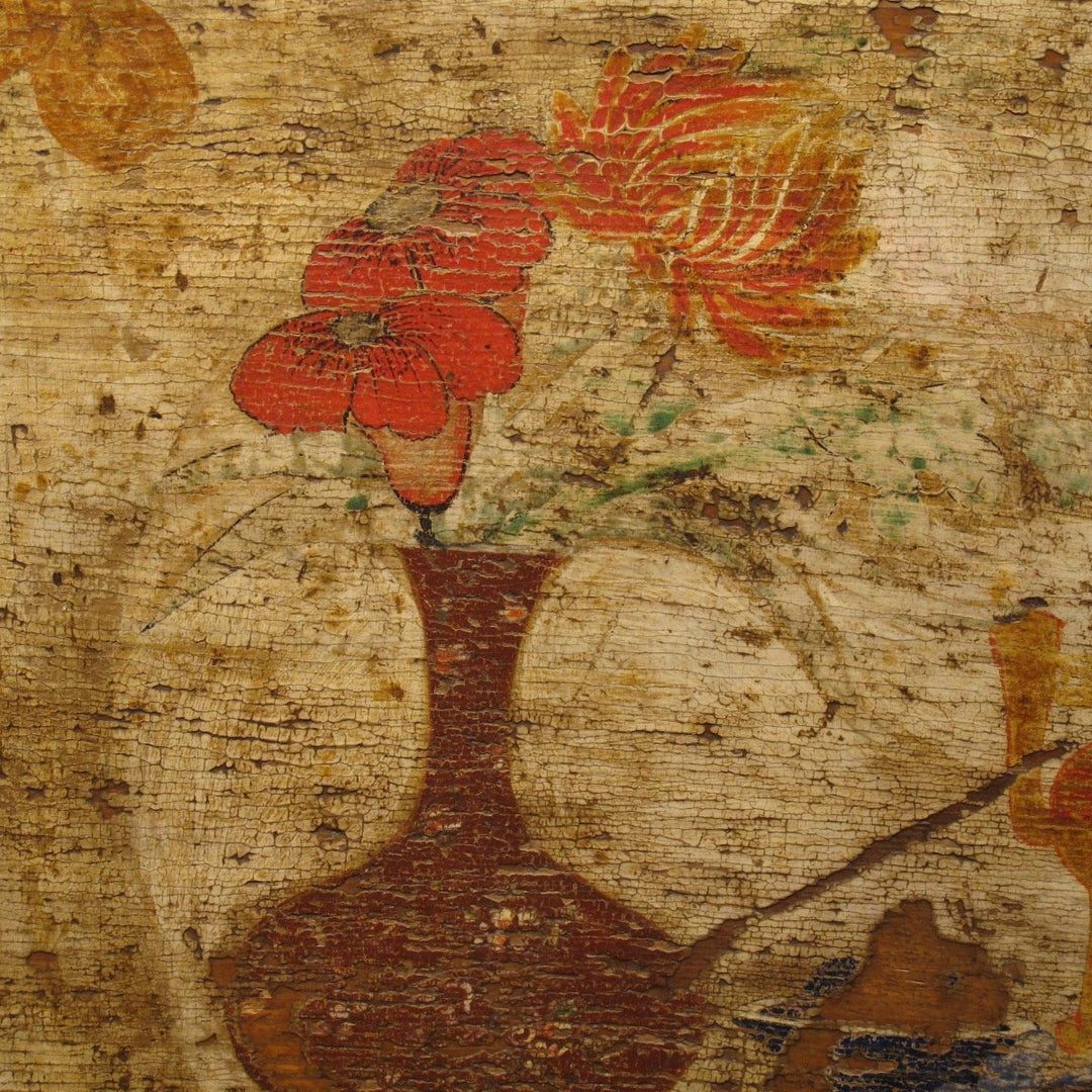 Painted Tibetan Cabinet from 19th century Qinghai | Indigo Oriental Antiques