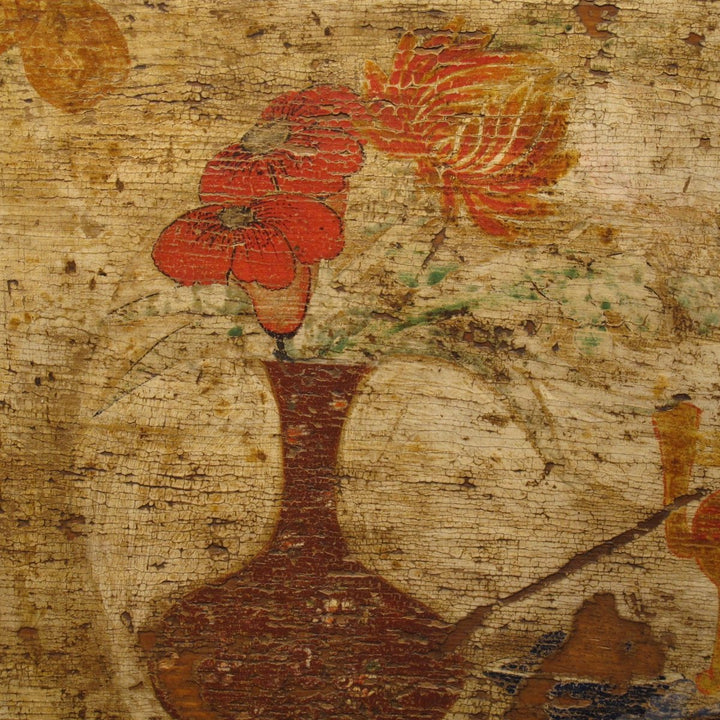 Painted Tibetan Cabinet from 19th century Qinghai | Indigo Oriental Antiques