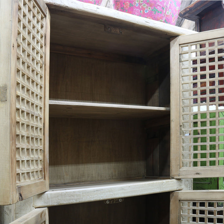 Pine Lattice Cabinet | Indigo Oriental Antiques