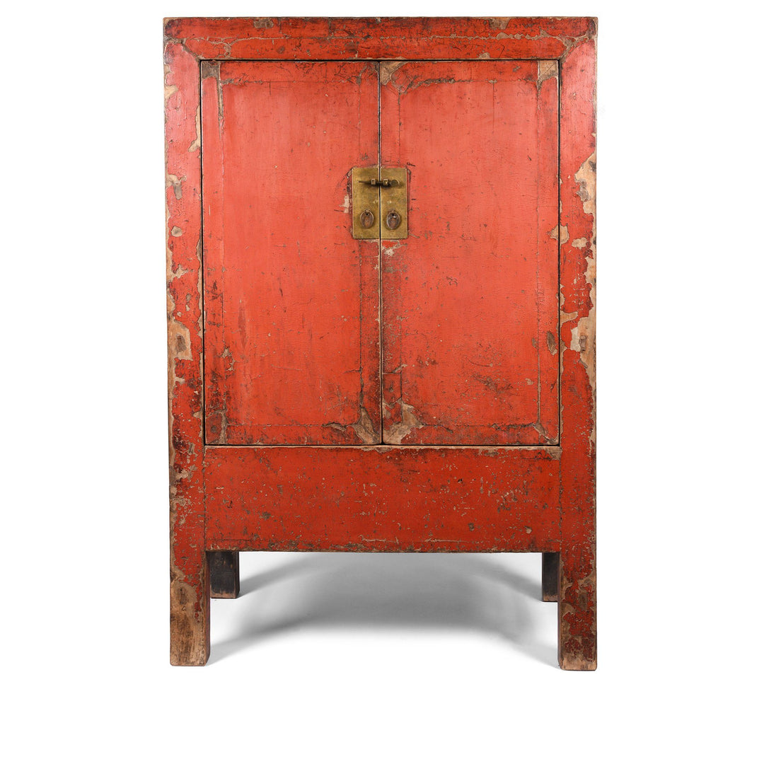 Red Lacquer Chinese Wedding Cabinet from Shanxi - Early 19thC | Indigo Antiques