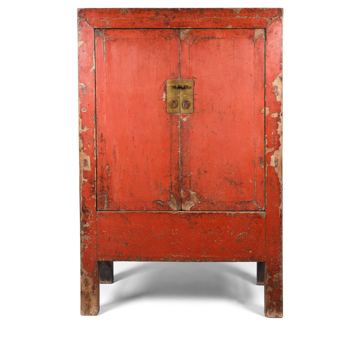 Red Lacquer Chinese Wedding Cabinet from Shanxi - Early 19thC | Indigo Antiques