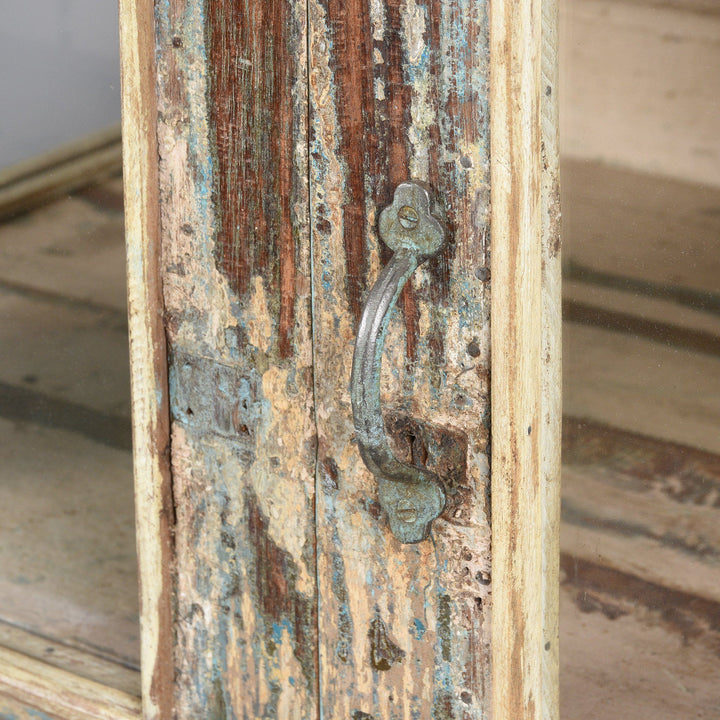 Vintage Indian Green Painted Bathroom Display Cabinet - Ca 1920 | Indigo Antiques