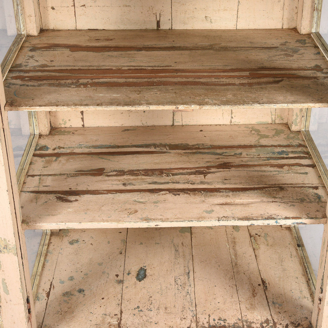 Vintage Indian Green Painted Bathroom Display Cabinet - Ca 1920 | Indigo Antiques