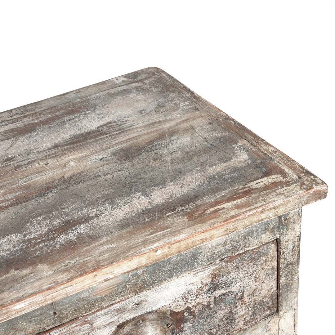 Teak Kitchen Cabinet From, Gujarat - Ca 1930 - 90 x 41 x 110 (wxdxh cms) - A6200