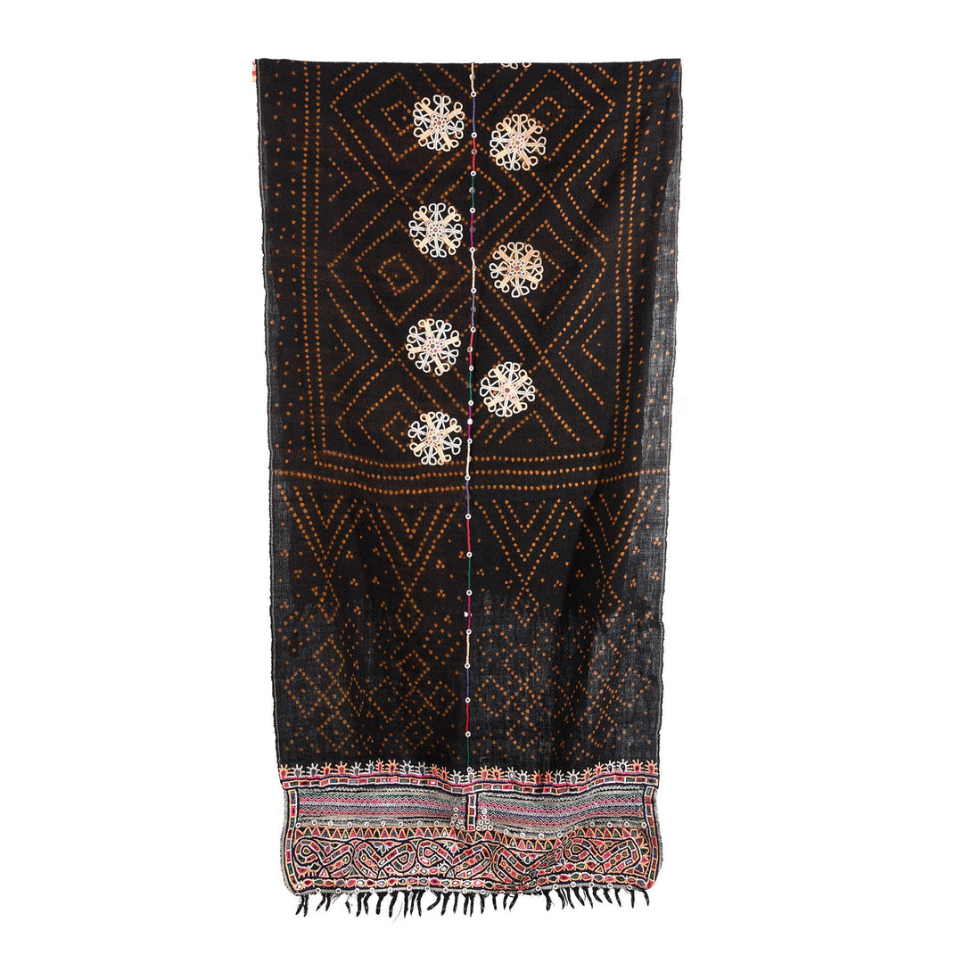 Indian Rabari Tribe Woolen Shawl - Ca 80 yrs old | Indigo Oriental Antiques