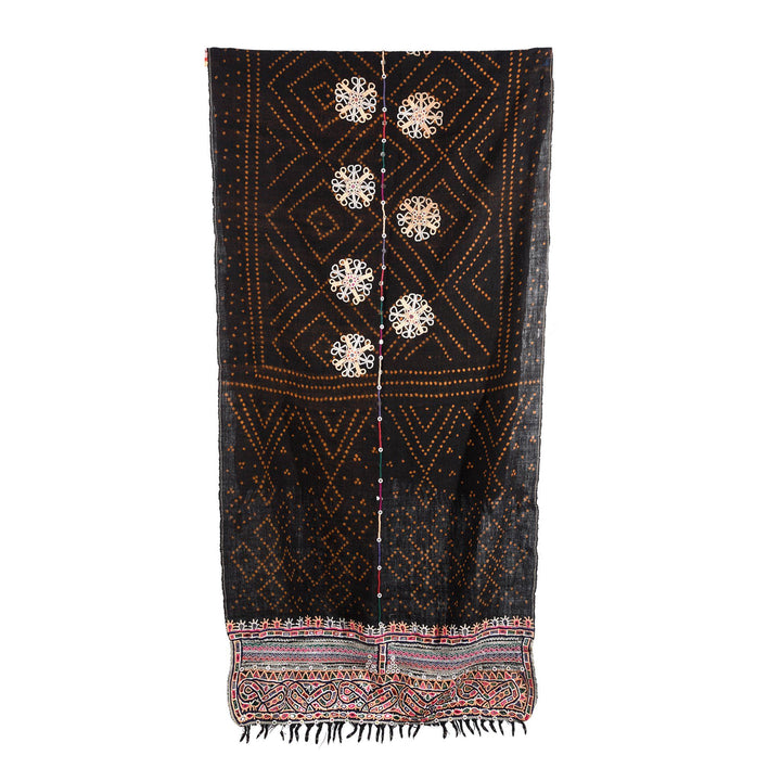 Indian Rabari Tribe Woolen Shawl - Ca 80 yrs old | Indigo Oriental Antiques