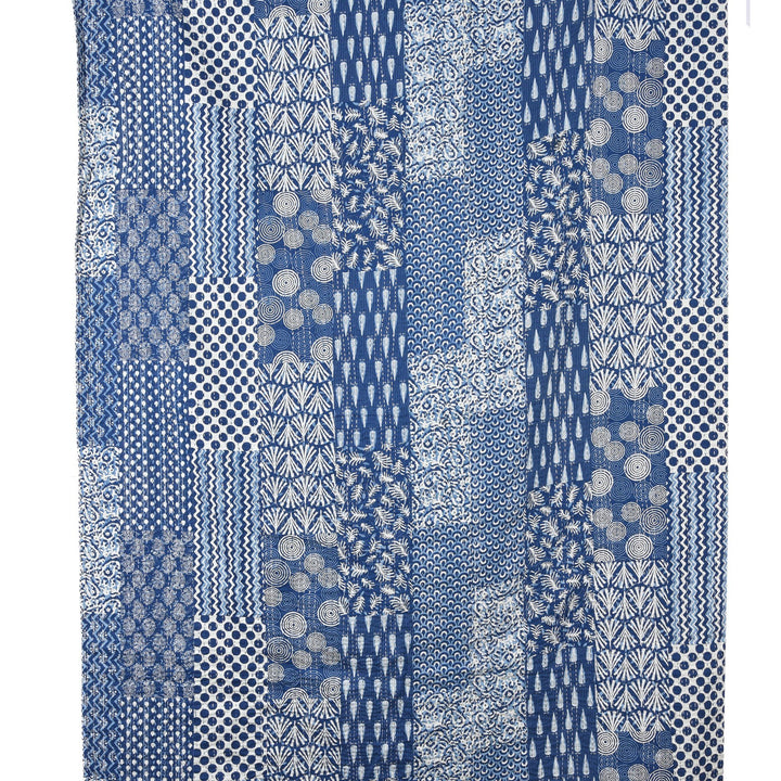 Indian Indigo Cotton Bedcover Throw | Indigo Antiques