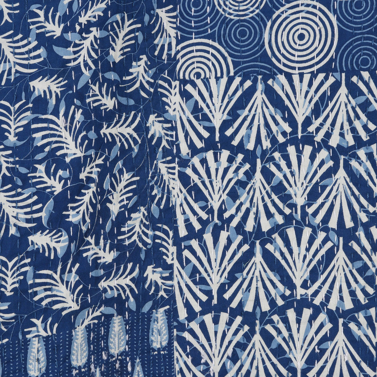 Indian Indigo Cotton Bedcover Throw | Indigo Antiques