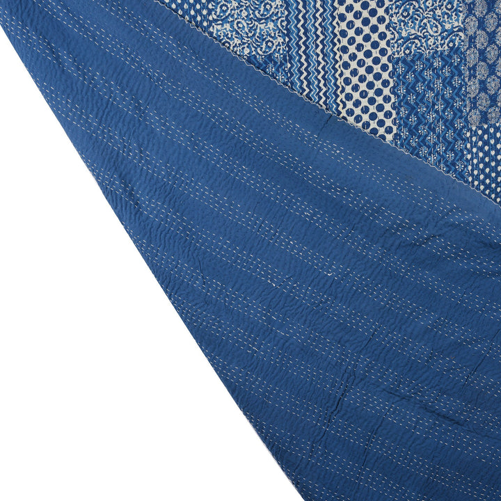 Indian Indigo Cotton Bedcover Throw | Indigo Antiques