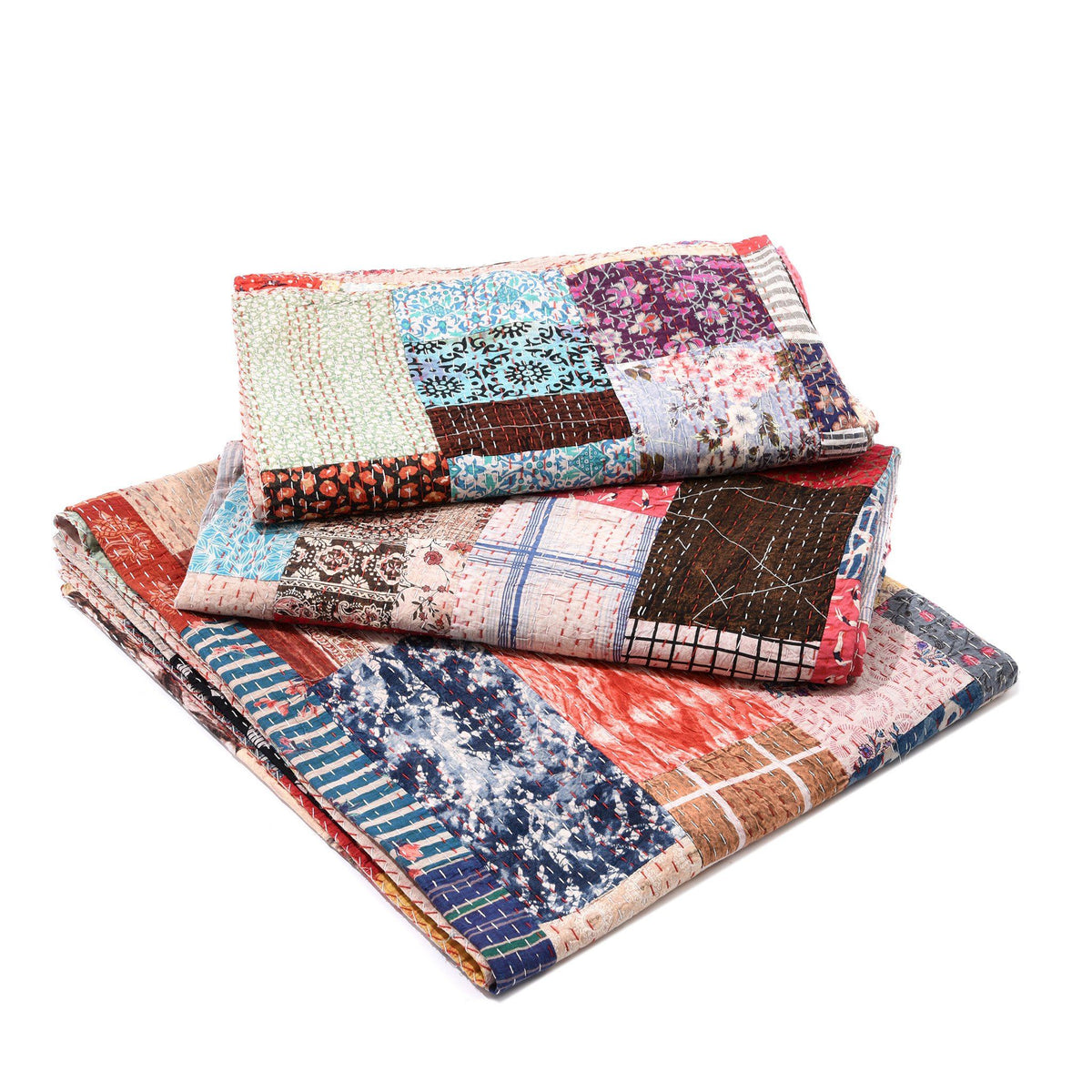 Patchwork Bengali Bedspread Throw (King Size Bedspread) | Indigo Antiques