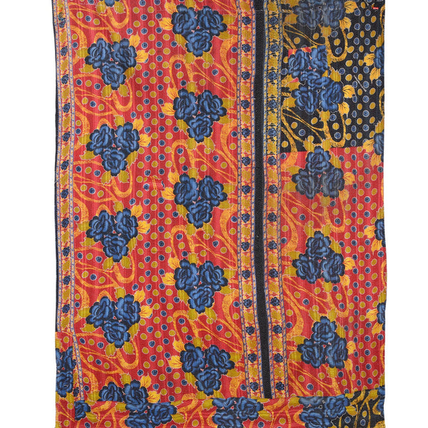 Vintage Bengali Kantha Throw - King Size - Ca 1950