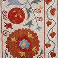 Vintage Suzani Embroidery Throw From Uzbekistan