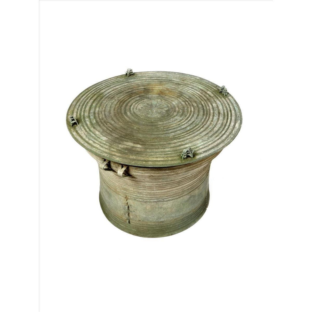 A Sino-Shan Bronze Frog Drum From Laos 75 - 100 Yrs Old | Indigo Oriental Antiques