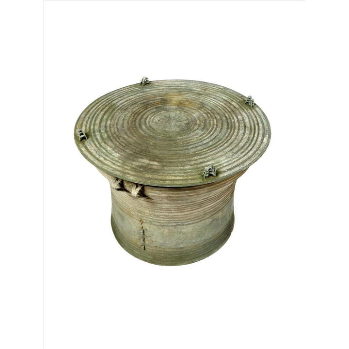 A Sino-Shan Bronze Frog Drum From Laos 75 - 100 Yrs Old | Indigo Oriental Antiques