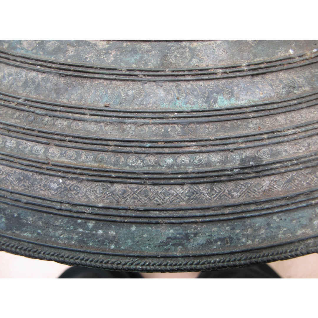 A Sino-Shan Bronze Frog Drum From Laos 75 - 100 Yrs Old | Indigo Oriental Antiques