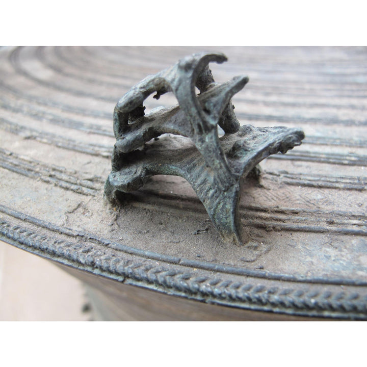 A Sino-Shan Bronze Frog Drum From Laos 75 - 100 Yrs Old | Indigo Oriental Antiques