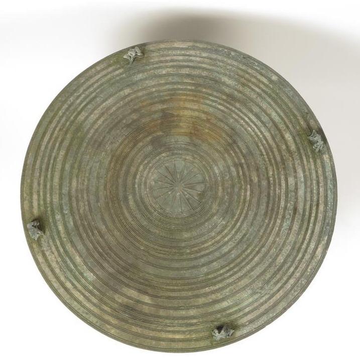 A Sino-Shan Bronze Frog Drum From Laos 75 - 100 Yrs Old | Indigo Oriental Antiques