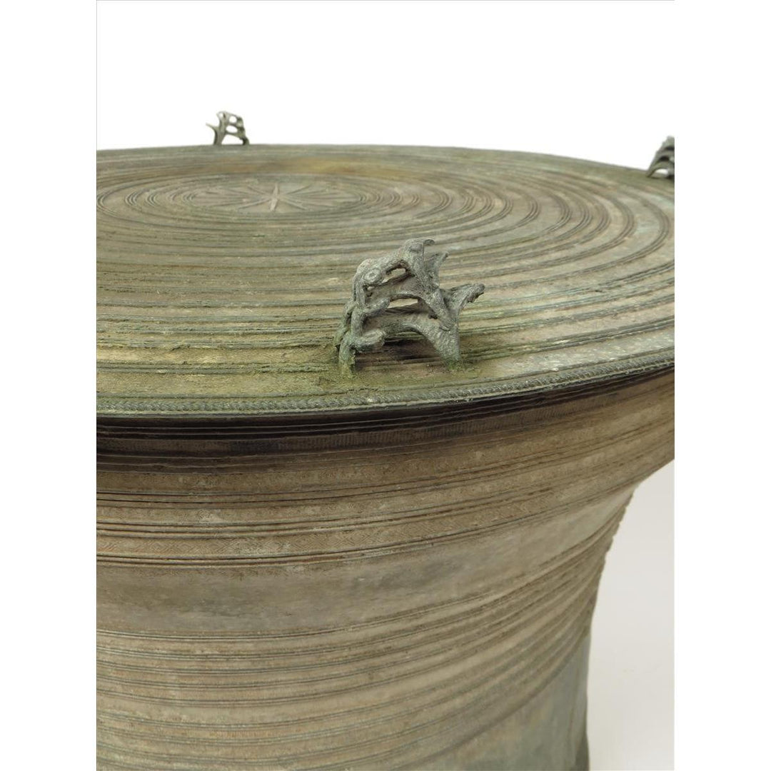 A Sino-Shan Bronze Frog Drum From Laos 75 - 100 Yrs Old | Indigo Oriental Antiques