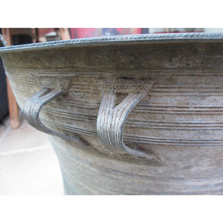 A Sino-Shan Bronze Frog Drum From Laos 75 - 100 Yrs Old | Indigo Oriental Antiques