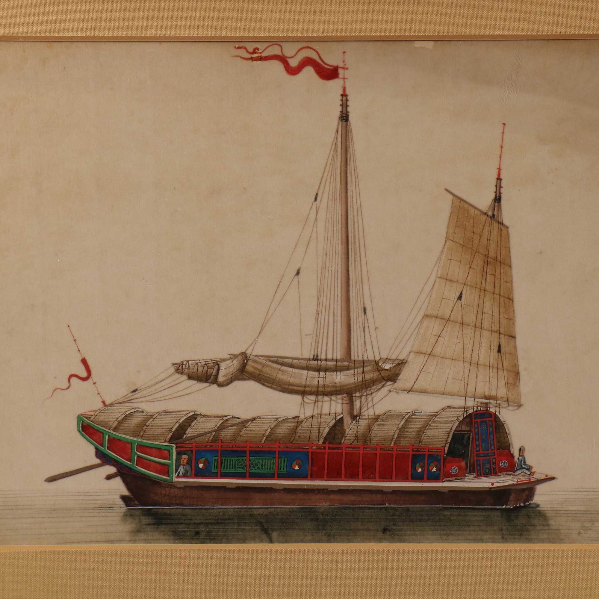 Framed Chinese Watercolour  - Late 19thC | Indigo Oriental Antiques