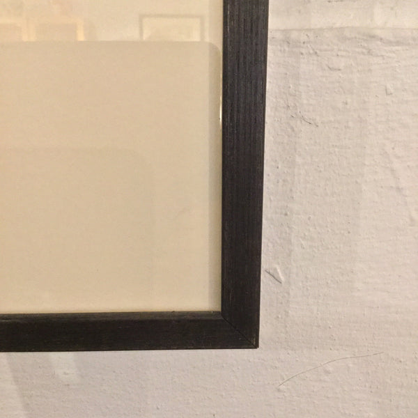 Framed Japanese Watercolour of Swimming Carp - 19thC