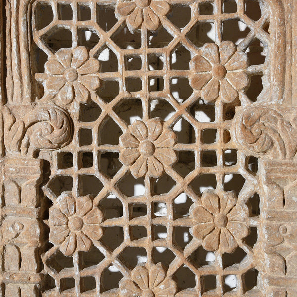 Indian Stone Jali Panel From Jaiselmer - 19thC