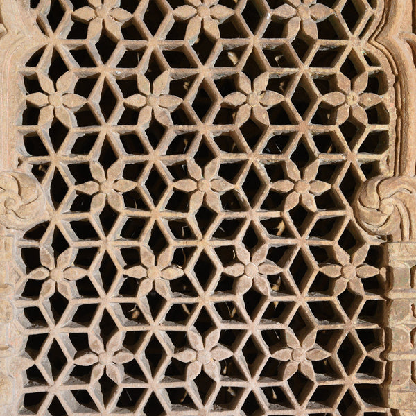 Indian Stone Jali Panel From Jaiselmer - 19thC Indian Stone Jali Panel From Jaiselmer - 19thC