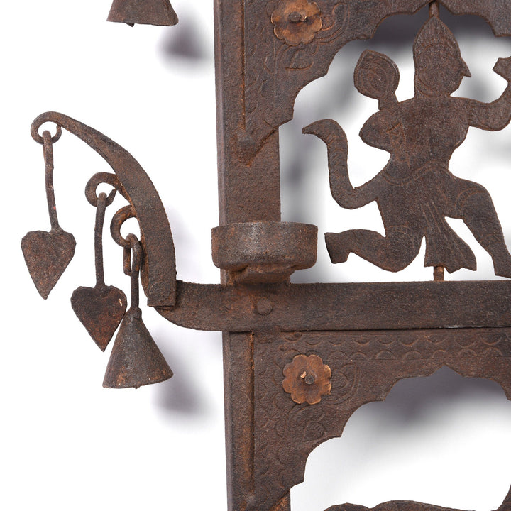 Indian Diwali Lamp - Toran With Horses & Peacocks| Indigo Oriental Antiques