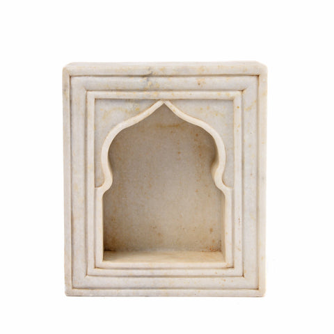 White Marble Lamp Niche (Single) - Mughal Style