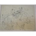 Mewar School Pen & Ink Elephant Sketch Ca. 100 Yrs