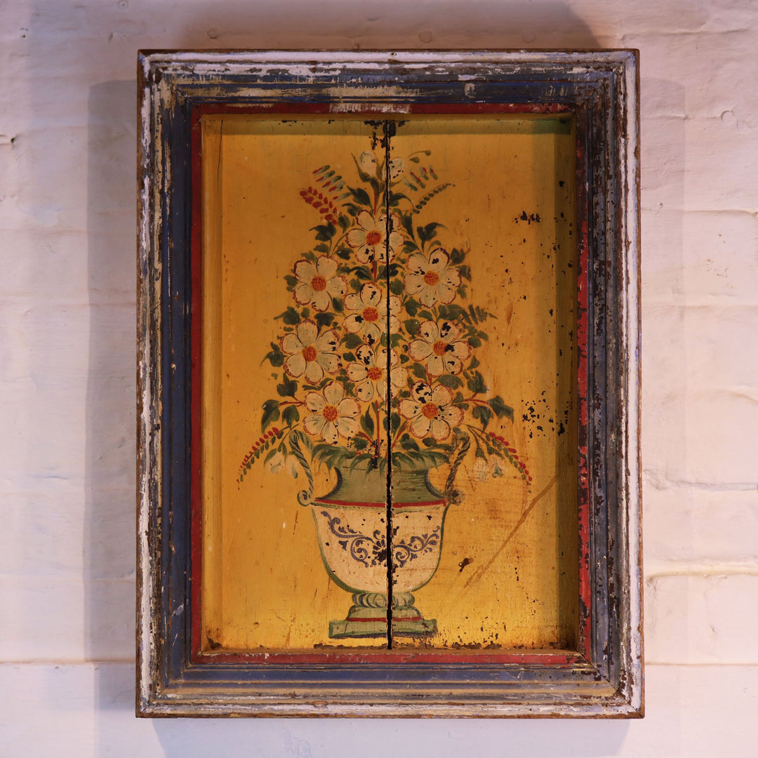Old Indian Panel With Original Painting | Indigo Oriental Antiques