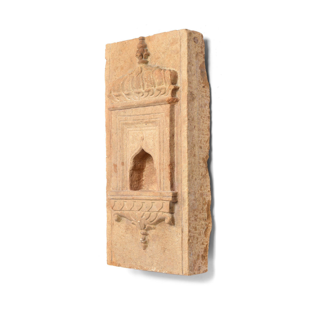 Side View Of Old Indian Stone Lamp Niche From Jaisalmer- 19thC | Indigo Antiques