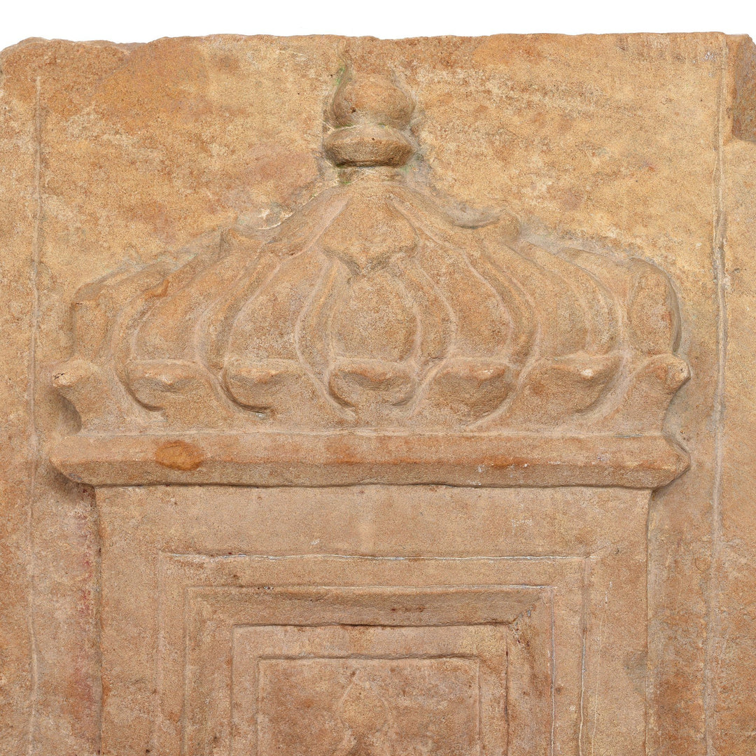 Carving Detail of Old Indian Stone Lamp Niche From Jaisalmer- 19thC | Indigo Antiques